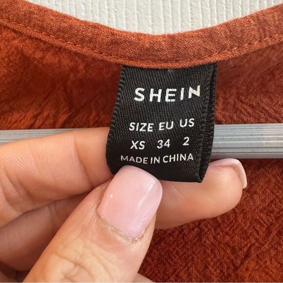 SHEIN Women's Rust V-Neck dress size XS - Picture 5 of 8